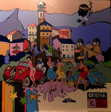 Malerei mit dem Titel "omessa" von Patrick Bergès, Original-Kunstwerk, Acryl