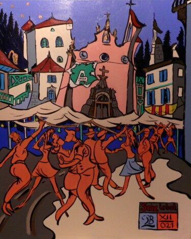 Pittura intitolato "Seix, le bal" da Patrick Bergès, Opera d'arte originale, Acrilico