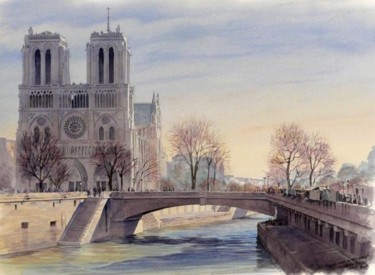 Peinture intitulée "Notre Dame au petit…" par Thierry Duval, Œuvre d'art originale