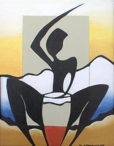 Malerei mit dem Titel "Tambou" von Berlin Cassamajor, Original-Kunstwerk, Öl