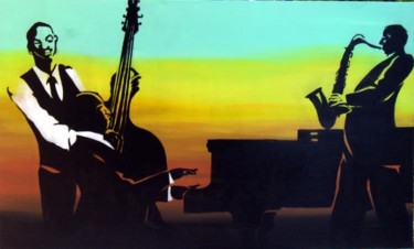 Pittura intitolato "Jazz Ensemble" da Berlin Cassamajor, Opera d'arte originale