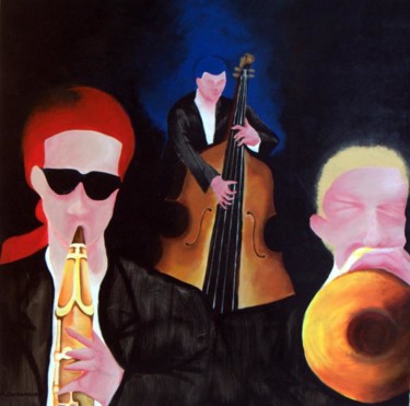 Schilderij getiteld "Jammin'" door Berlin Cassamajor, Origineel Kunstwerk