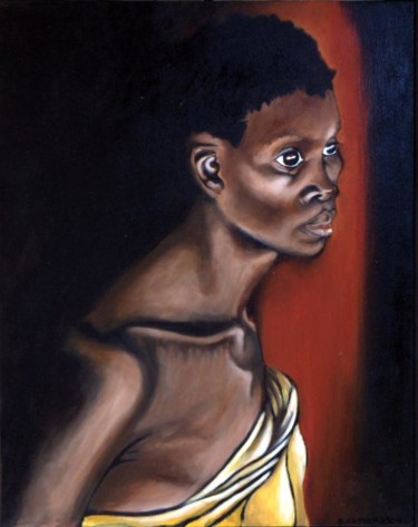 Peinture intitulée "African Woman" par Berlin Cassamajor, Œuvre d'art originale