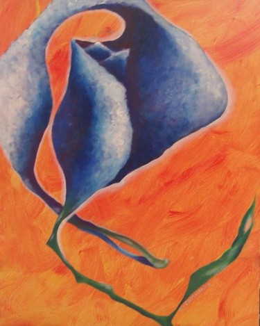 Картина под названием "Bleu" - Berlin Cassamajor, Подлинное произведение искусства