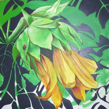 Картина под названием "Shelly's Flower" - Berlin Cassamajor, Подлинное произведение искусства
