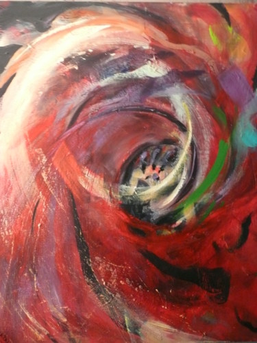 Peinture intitulée "l'univers du pavot.…" par Bernadette Cazal, Œuvre d'art originale