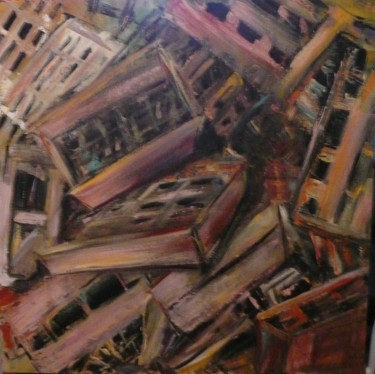 Peinture intitulée "Le chaos" par Bernadette Cazal, Œuvre d'art originale, Acrylique