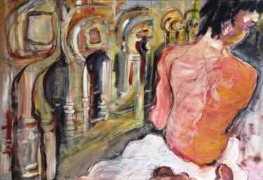 Painting titled "La prière.jpg" by Bernadette Cazal, Original Artwork, Acrylic