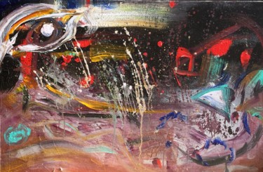 Картина под названием "L'oeil était dans l…" - Bernadette Cazal, Подлинное произведение искусства