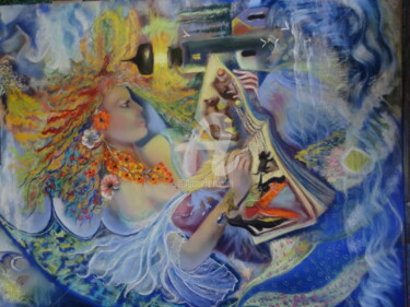 Malerei mit dem Titel "Si l'histoire m'éta…" von Bernadette Chaudet, Original-Kunstwerk