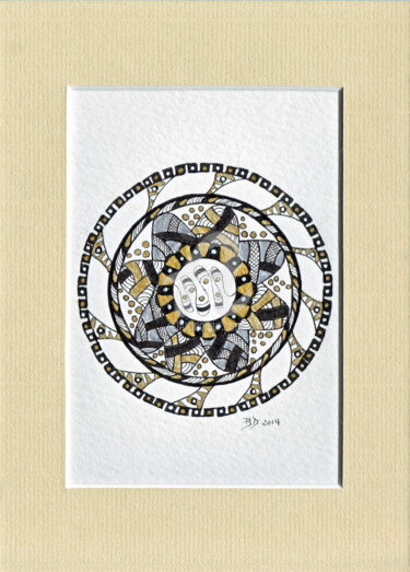 Dessin intitulée "Zendala - Mandala Z…" par Bernadette Dupuis, Œuvre d'art originale, Autre
