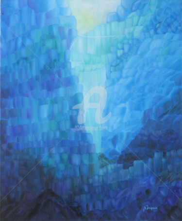 Peinture intitulée "La passerelle II -…" par Bernadette Dupuis, Œuvre d'art originale, Huile