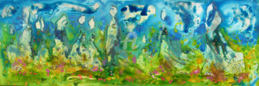 Painting titled "Les pélerins du pri…" by Bernadette Dupuis, Original Artwork