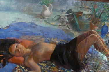 Peinture intitulée "Diana au jardin 201…" par Bernadette Kelly, Œuvre d'art originale