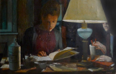 Peinture intitulée "Marie-Hélène 65x100…" par Bernadette Kelly, Œuvre d'art originale