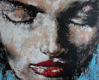 Peinture intitulée "Face" par Bernadette Leclercq, Œuvre d'art originale, Acrylique