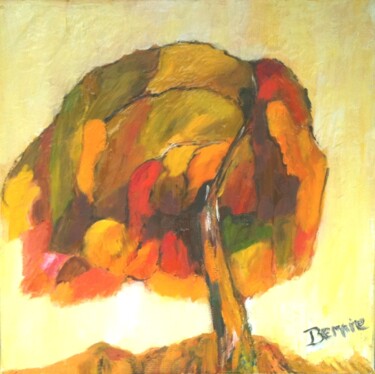 Peinture intitulée "Arbre" par Bernadette Wijas, Œuvre d'art originale, Huile