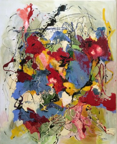 Peinture intitulée "Printemps" par Bernadette Wijas, Œuvre d'art originale, Acrylique