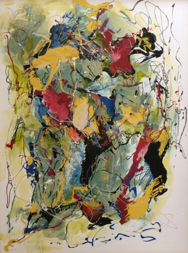 Peinture intitulée "chaos22.jpg" par Bernadette Wijas, Œuvre d'art originale, Acrylique