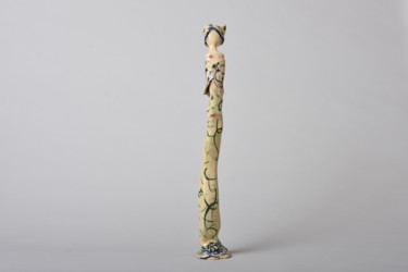 Sculpture intitulée "L'élancée" par Bernadette Dagens, Œuvre d'art originale, Verre