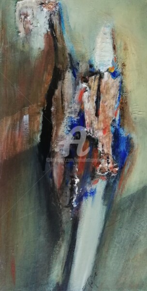 Картина под названием "Debout" - Bernadette Peylin, Подлинное произведение искусства, Акрил Установлен на Деревянная рама дл…
