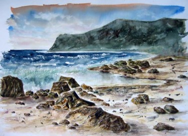 Peinture intitulée "bords de mer" par Bernard, Œuvre d'art originale