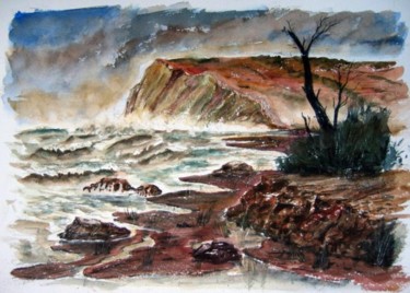 Peinture intitulée "bord de mer" par Bernard, Œuvre d'art originale