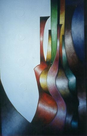 Peinture intitulée "Jubilation 5" par Bernard Alaux, Œuvre d'art originale
