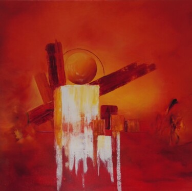 Malerei mit dem Titel "Apocalypse" von Bernard Amalric, Original-Kunstwerk, Öl Auf Keilrahmen aus Holz montiert