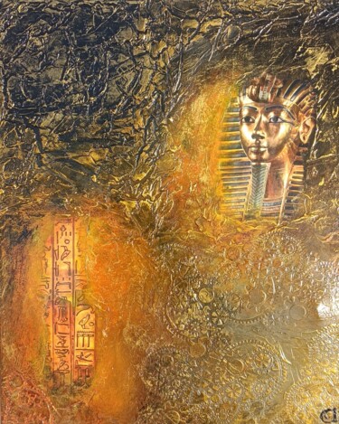 Peinture intitulée "Toutankhamon" par Bernard Amalric, Œuvre d'art originale, Acrylique Monté sur Châssis en bois