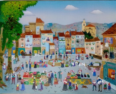 Painting titled "LUBERON" by Bernard Ambielle, Original Artwork, Oil