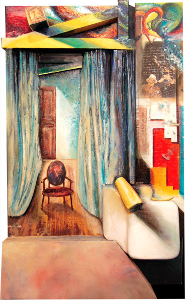 Peinture intitulée "Deux peintres" par Bernard Amiot, Œuvre d'art originale, Huile