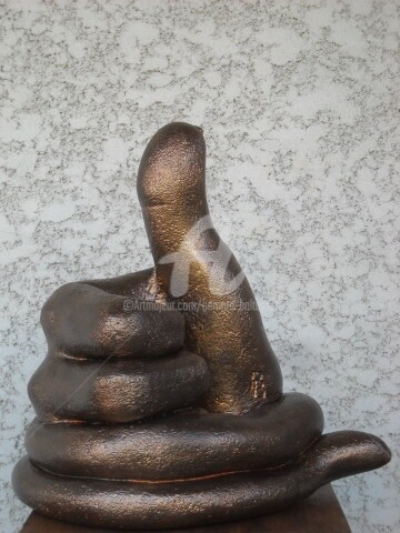 Sculpture titled "Le philosophe" by Bernard Baltassat, Original Artwork