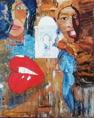 Peinture intitulée "Ha bouche que tant…" par Bernard Beneito, Œuvre d'art originale, Huile