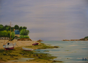 Картина под названием "Morbihan" - Bernard Benoit, Подлинное произведение искусства, Масло
