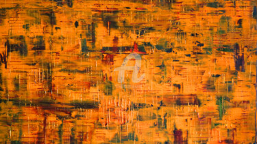 Peinture intitulée "jaune rouge vert" par Bb, Œuvre d'art originale, Huile