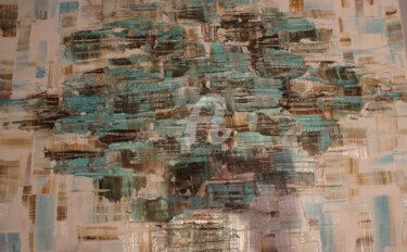 Картина под названием "blanc turquoise" - Bb, Подлинное произведение искусства