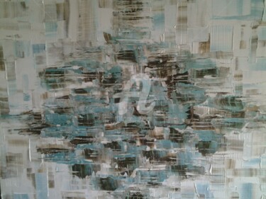 Peinture intitulée "bleus, blancs" par Bb, Œuvre d'art originale