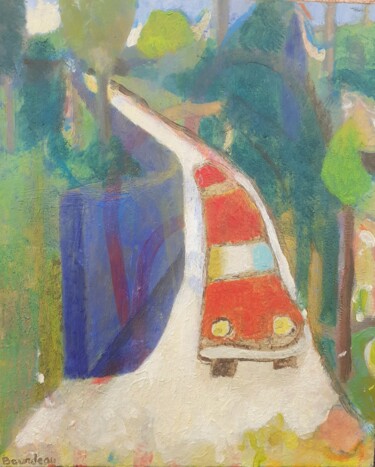 Painting titled "Personal Journey th…" by Bernard Bourdeau Planté, Original Artwork, Oil Mounted on Wood Stretcher frame