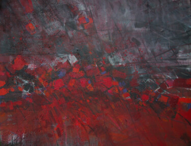 Peinture intitulée "Rouges 3" par Bernard Chatel, Œuvre d'art originale, Acrylique