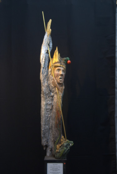 Sculpture titled "Saint-Donald IIeme…" by Bernard Chenu, Original Artwork, Wood