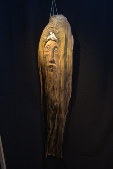 Sculpture titled "Saint François (reg…" by Bernard Chenu, Original Artwork, Wood