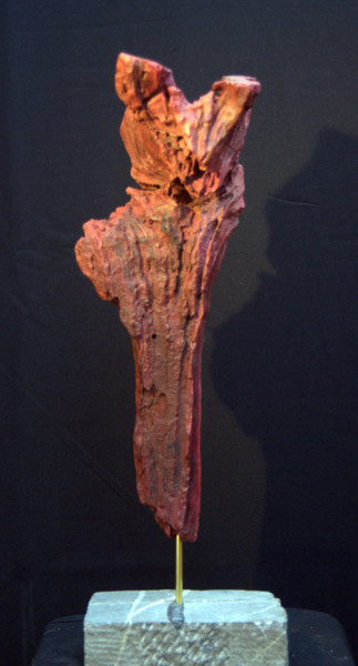 Sculpture titled "le petit diable" by Bernard Chenu, Original Artwork, Wood