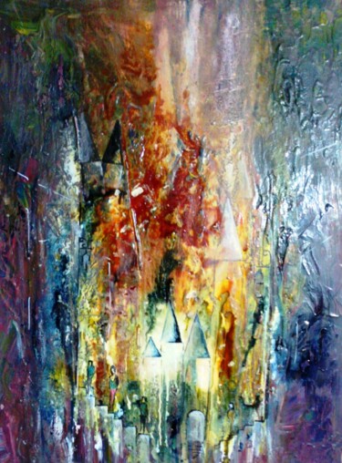 Painting titled "Le pouring" by Bernard Courtalon (courtaloni), Original Artwork, Acrylic