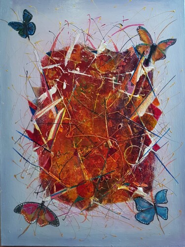 Painting titled "Mon abstraction" by Bernard Courtalon (courtaloni), Original Artwork, Acrylic