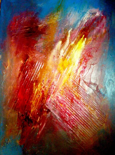 Painting titled "mon-abstraction-60x…" by Bernard Courtalon (courtaloni), Original Artwork, Other