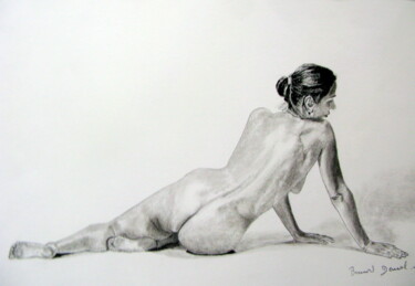Рисунок под названием "Le nu N° 23" - Bernard Danel, Подлинное произведение искусства, Древесный уголь