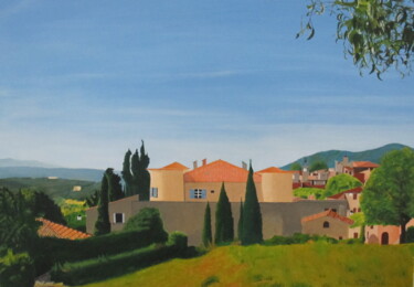 Peinture intitulée "N° 8 Village de TOU…" par Bernard Danel, Œuvre d'art originale, Autre