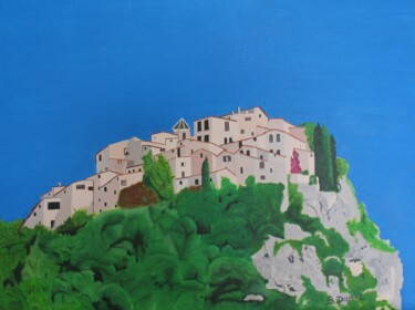 Peinture intitulée "N° 1 village de pei…" par Bernard Danel, Œuvre d'art originale, Huile