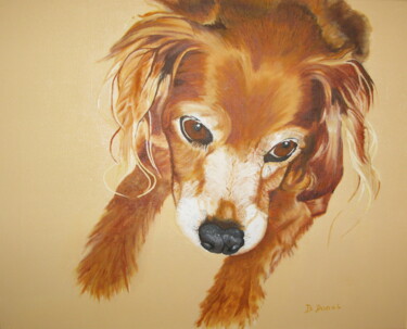 Schilderij getiteld "Le chien N° 26" door Bernard Danel, Origineel Kunstwerk, Anders